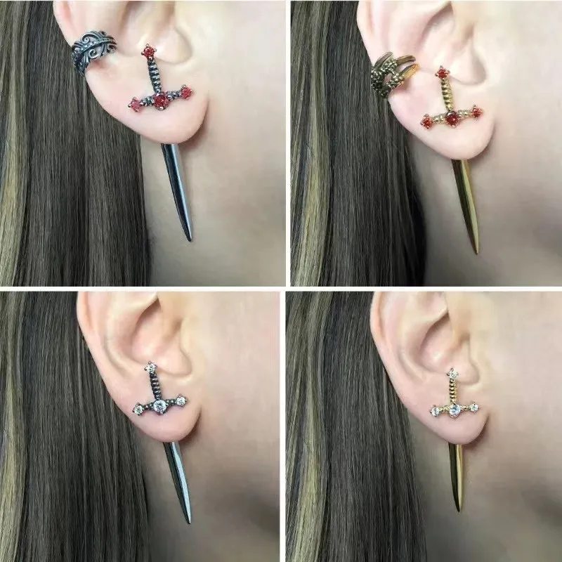 Punk Sword Gothic Piercing Earrings Punk Sword Gothic Piercing Earrings