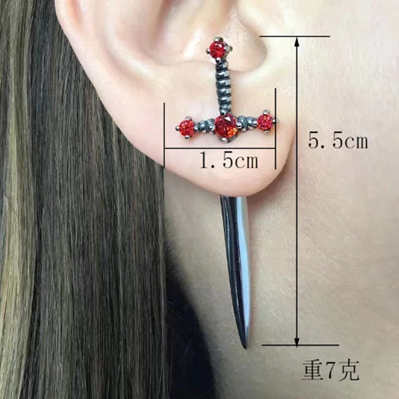 Punk Sword Gothic Piercing Earrings Punk Sword Gothic Piercing Earrings