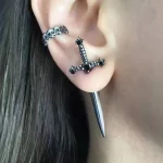 Punk Sword Gothic Piercing Earrings
