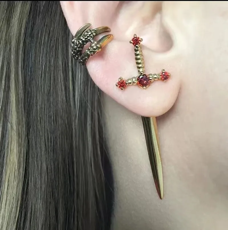 Punk Sword Gothic Piercing Earrings Punk Sword Gothic Piercing Earrings
