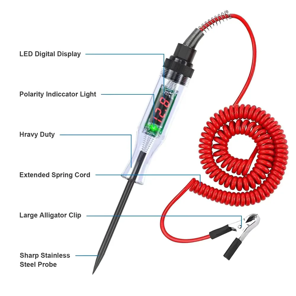 Car Truck Voltage Circuit Tester Auto 6V 24V Diagnostic Probe