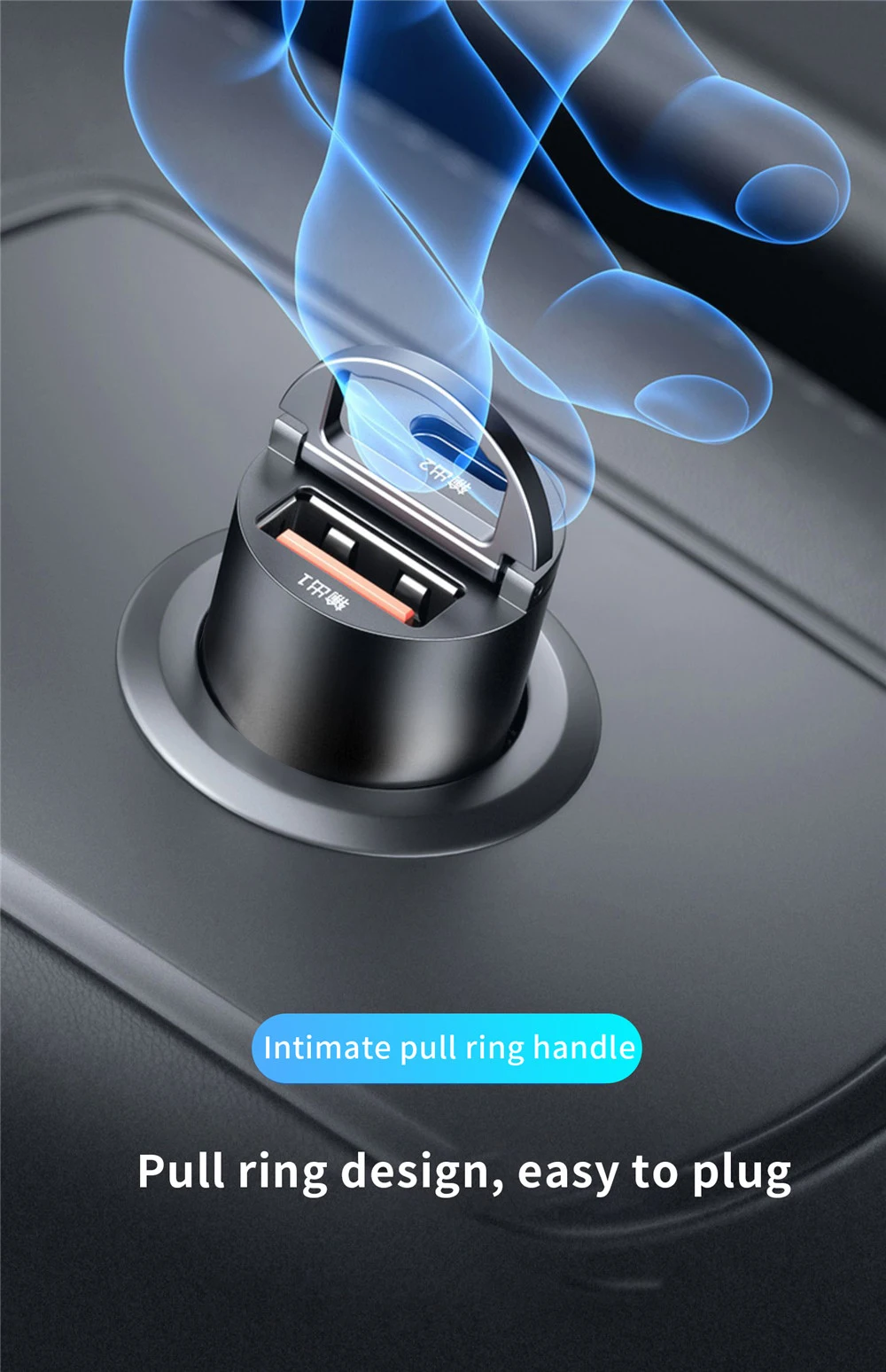 100W/200W QC3.0 PD Mini Car Charger 12-24V