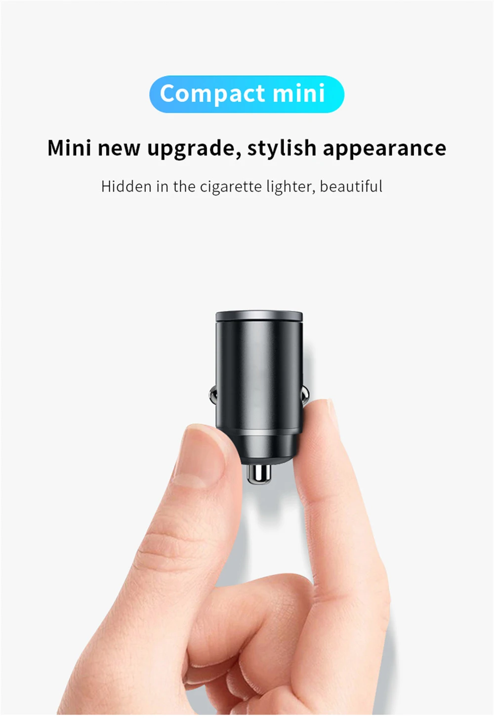 100W/200W QC3.0 PD Mini Car Charger 12-24V