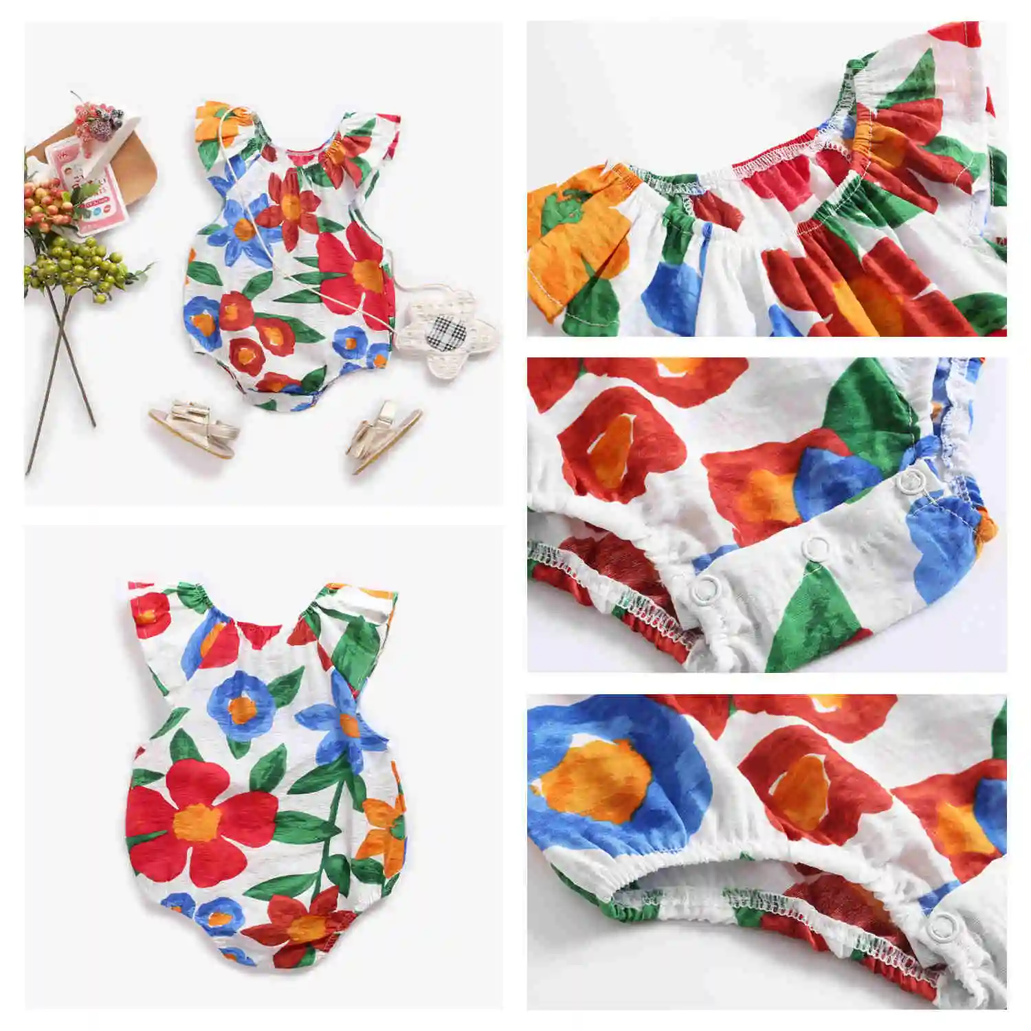 Flowers Baby Romper