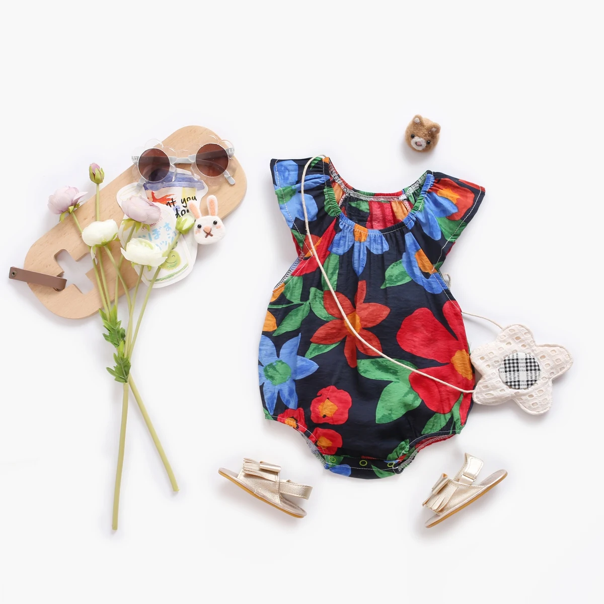 Flowers Baby Romper