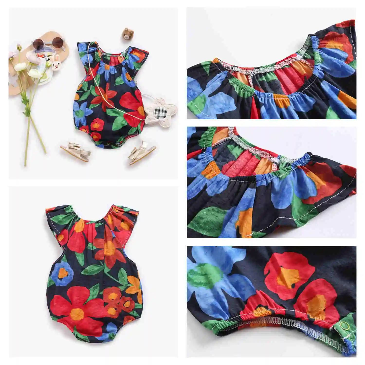 Flowers Baby Romper