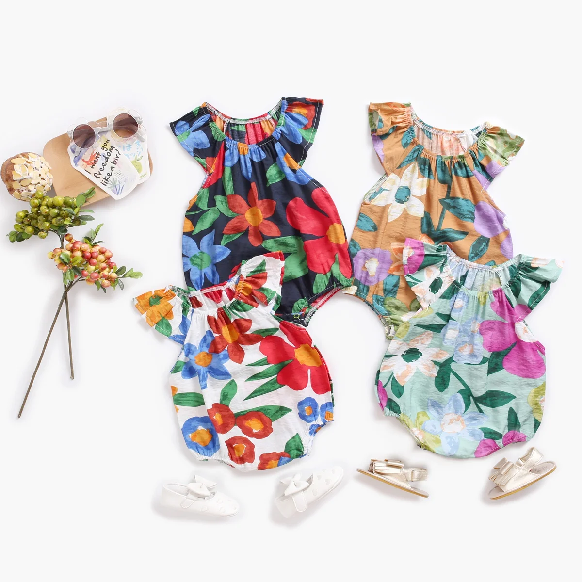 Flowers Baby Romper