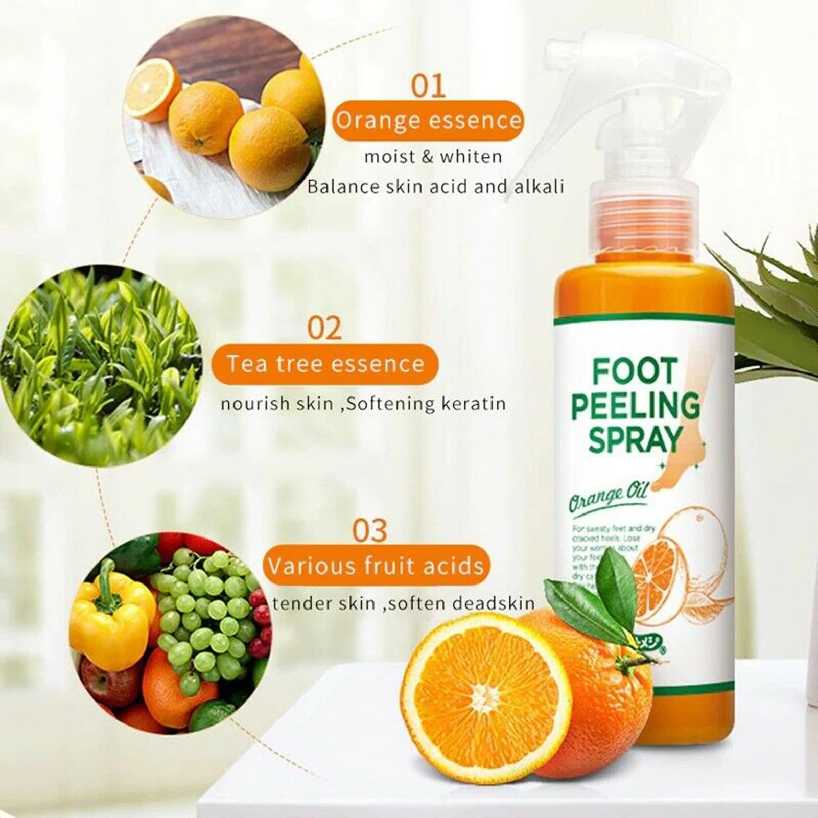 110ML Foot Peeling Spray Dead Skin Exfoliator Softener 110ML Foot Peeling Spray Dead Skin Exfoliator Softener