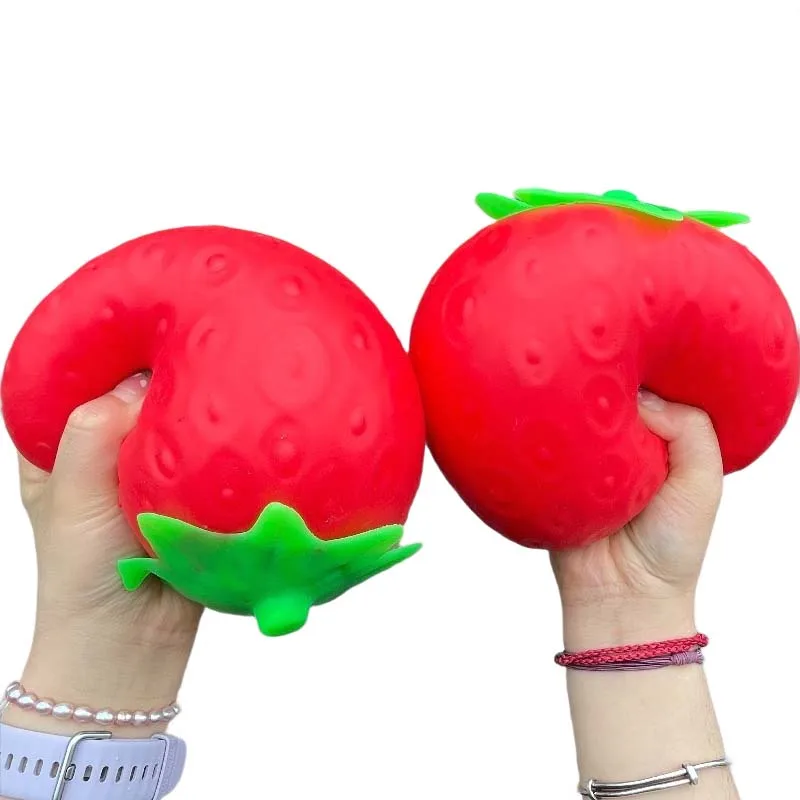Jumbo Strawberry Squishy Slow Rising Fidget - Image 5