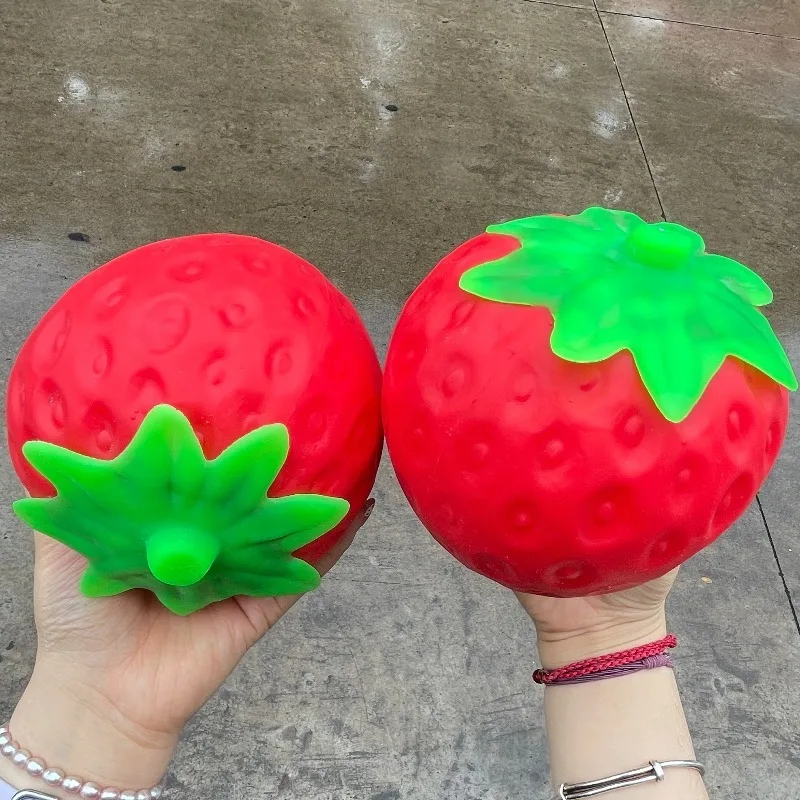 Jumbo Strawberry Squishy Slow Rising Fidget - Image 2