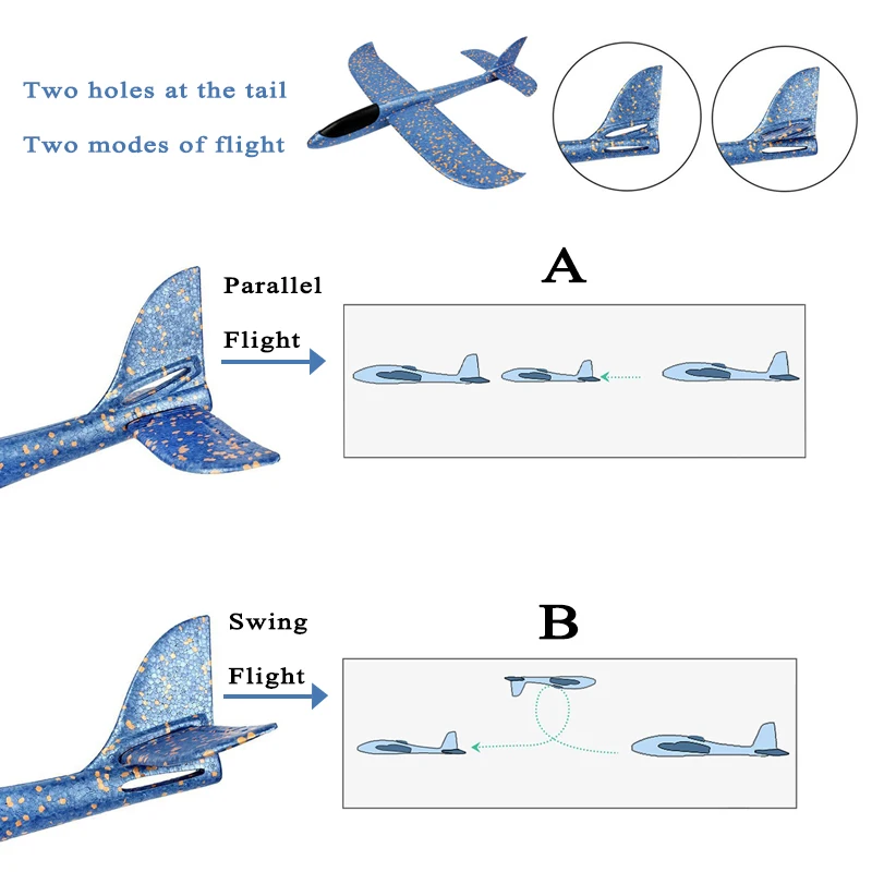 48cm Large EVA Foam Aircraft Hand Throw Flight Glider 48cm Large EVA Foam Aircraft Hand Throw Flight Glider