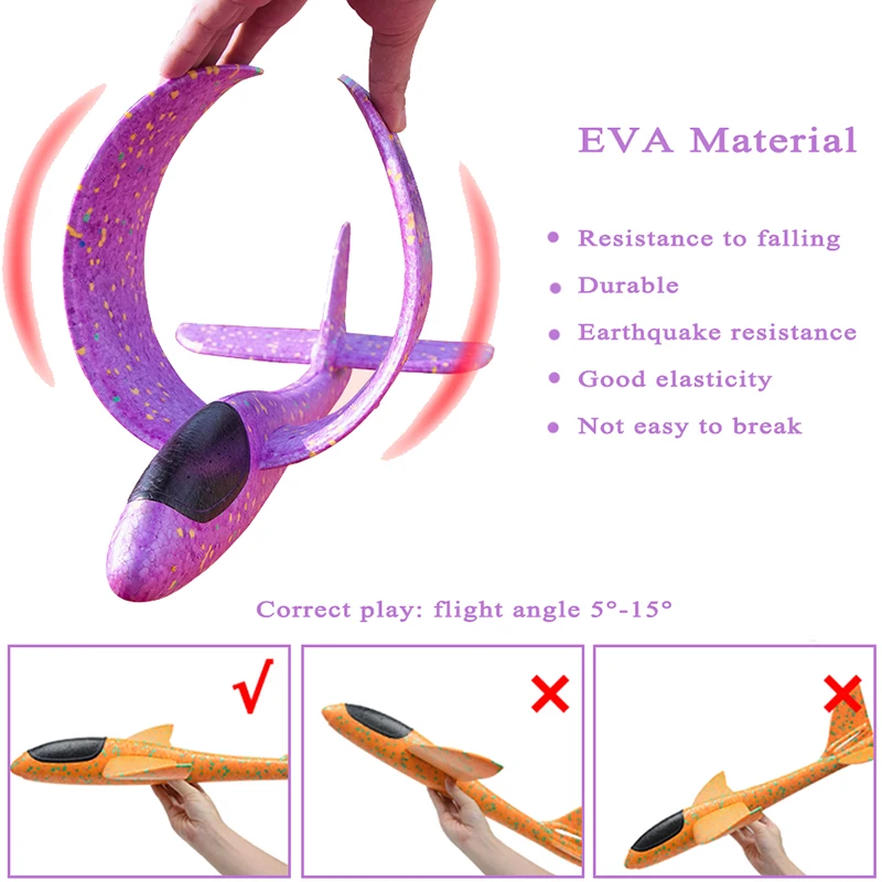 48cm Large EVA Foam Aircraft Hand Throw Flight Glider 48cm Large EVA Foam Aircraft Hand Throw Flight Glider