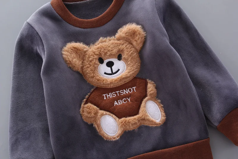 Baby Bear Thick Warm Hooded 3 Piece Outfits 0-4 Years Baby Bear Thick Warm Hooded 3 Piece Outfits 0-4 Years