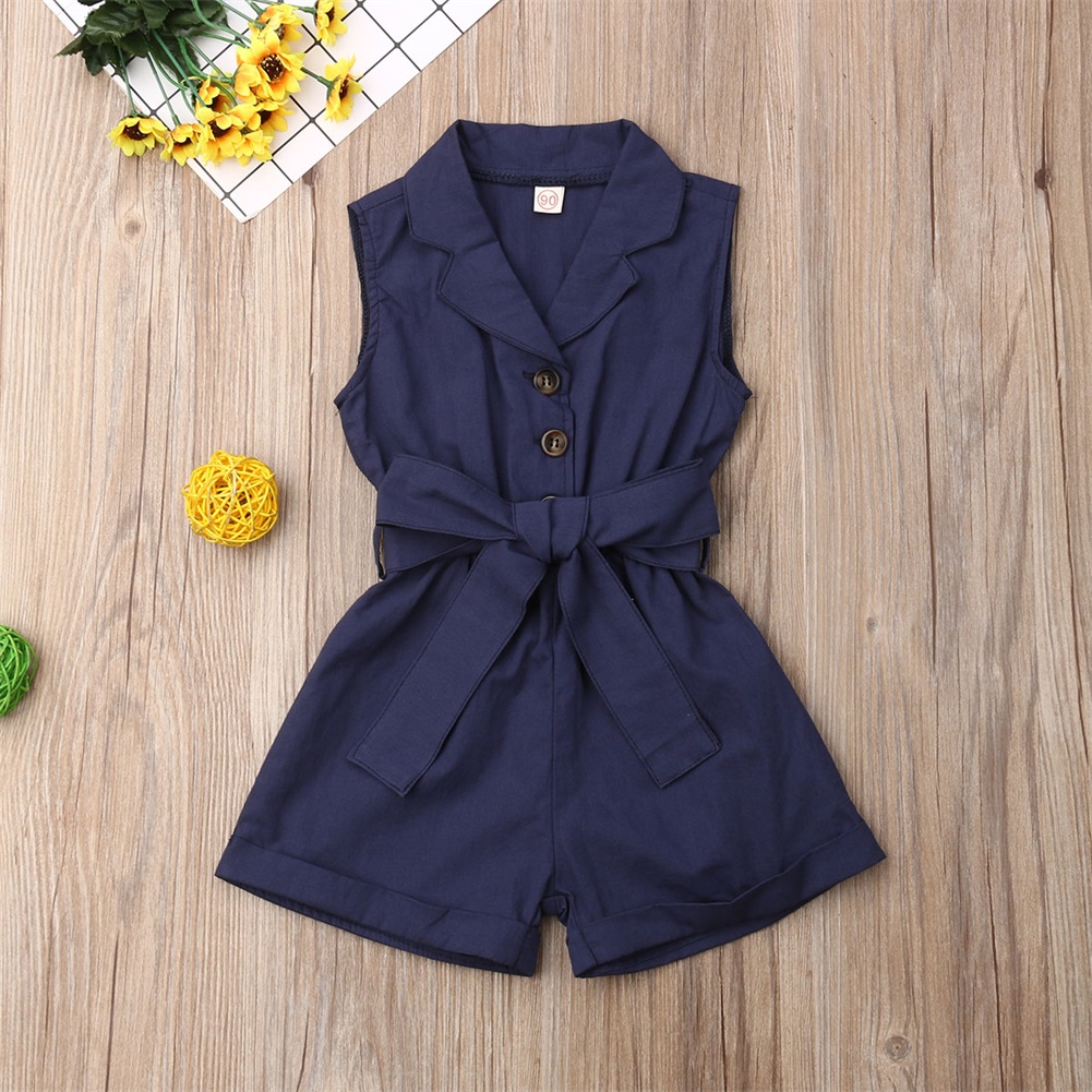Girls Sleeveless Bow-tie Waist Outfits Girls Sleeveless Bow-tie Waist Outfits