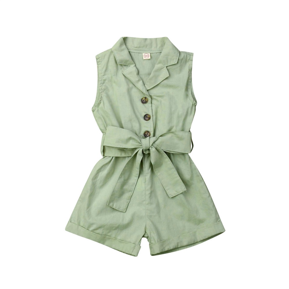 Girls Sleeveless Bow-tie Waist Outfits Girls Sleeveless Bow-tie Waist Outfits