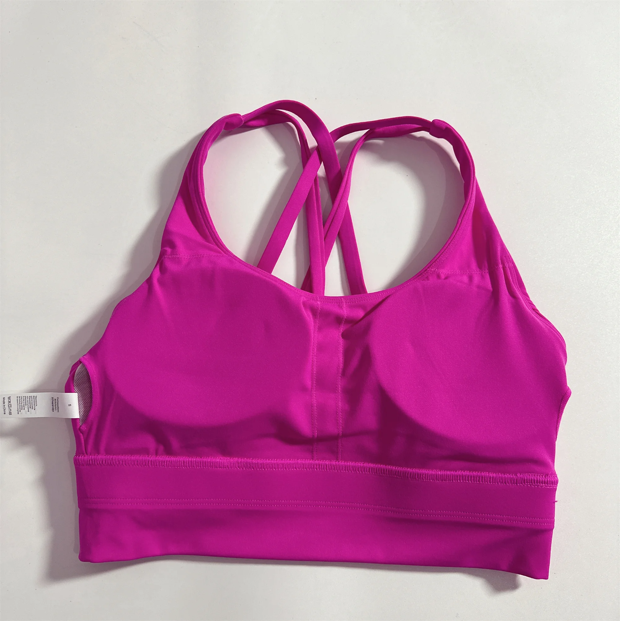 Solid Color Women Cross Back Fitness Underwear Soft Fitness Sport Bra Top Gym Yoga Athletic Workout With Chest Pad Comprehensive