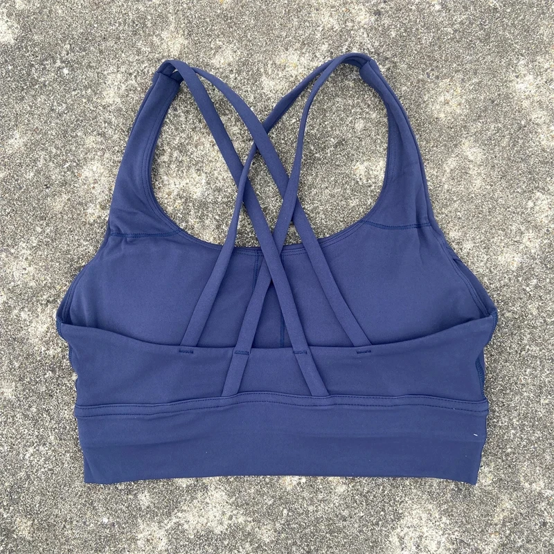 navy sports bra
