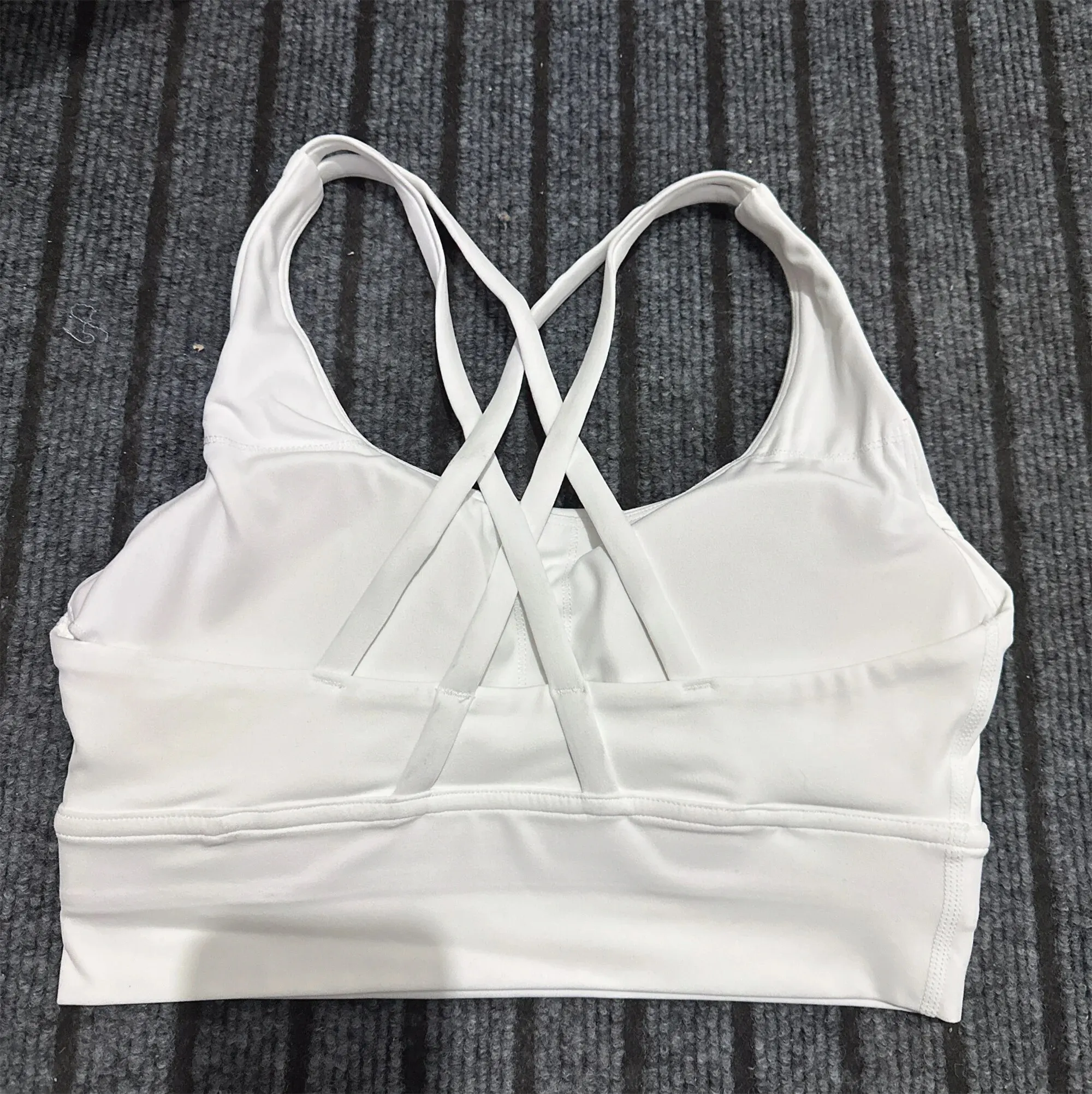 white sports bra