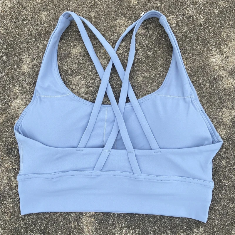 Gray Blue sports bra