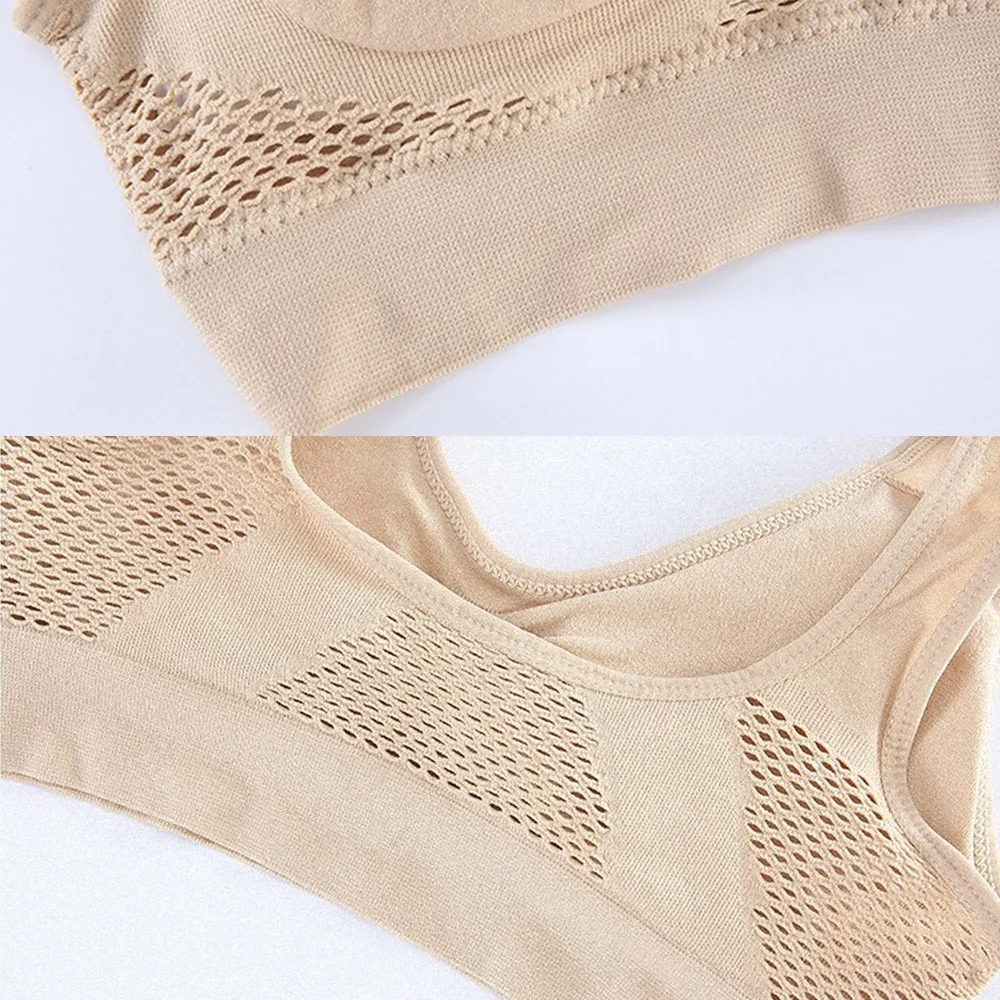 Sport Bra Top Breathable Brassieres Removable pad Sports bras Woman Running Gym Clothing Wireless Underwear For Women Yoga Bra