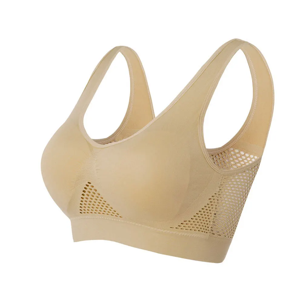 Sport Bra Top Breathable Brassieres Removable pad Sports bras Woman Running Gym Clothing Wireless Underwear For Women Yoga Bra