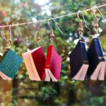 Three-dimensional Book Pendant Earrings Artistic