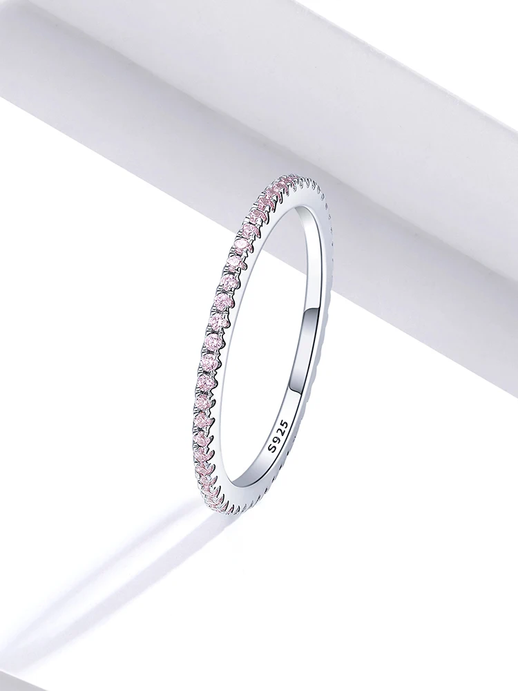 Sterling Silver Full Paved Simulated Diamond Stackable Rings Sterling Silver Full Paved Simulated Diamond Stackable Rings