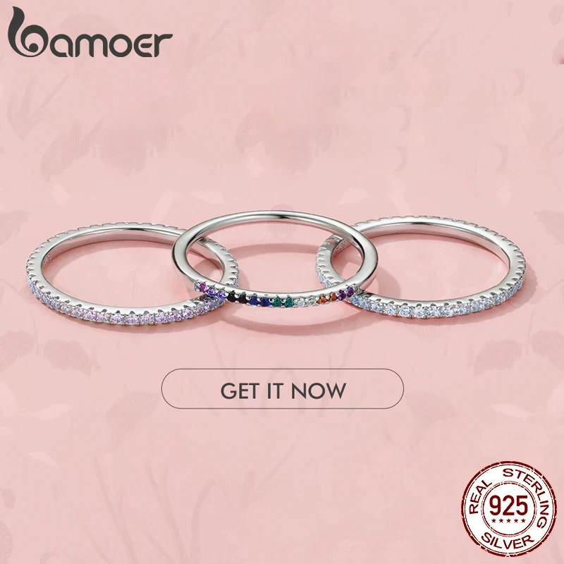 Sterling Silver Full Paved Simulated Diamond Stackable Rings - Image 4