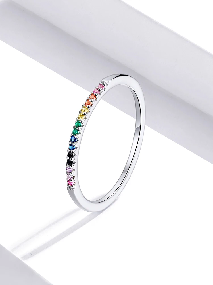 Sterling Silver Full Paved Simulated Diamond Stackable Rings Sterling Silver Full Paved Simulated Diamond Stackable Rings