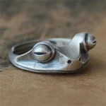 Silver Retro Animal Rings Artistic Design