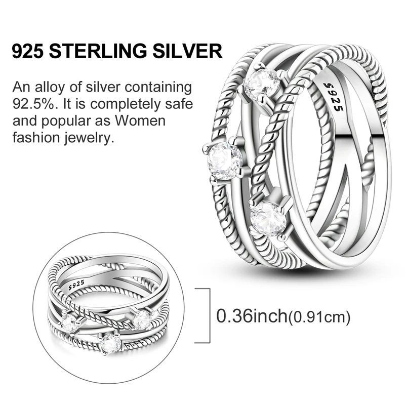 Women's 925 Sterling Silver Finger Rings