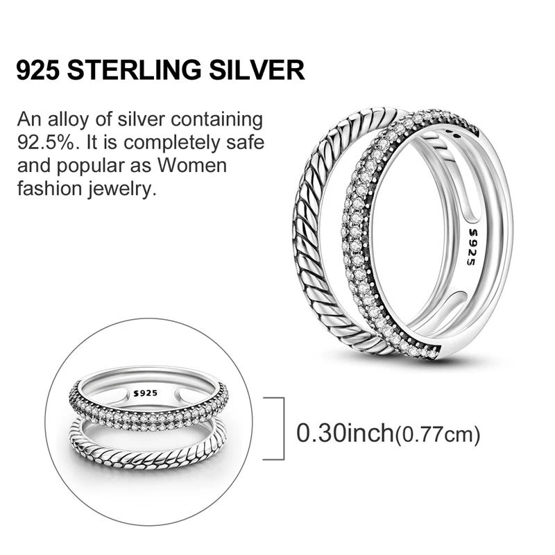 Women's 925 Sterling Silver Finger Rings