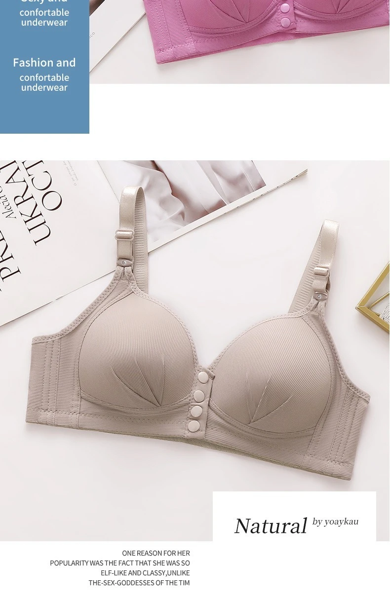 New Large Size Front Buckle Sexy Push up WOMEN'S Bra Adjustable Thin Cup Breathable Comfortable Middle-aged Mom Ladies Underwear New Large Size Front Buckle Sexy Push up WOMEN'S Bra Adjustable Thin Cup Breathable Comfortable Middle-aged Mom Ladies Underwear