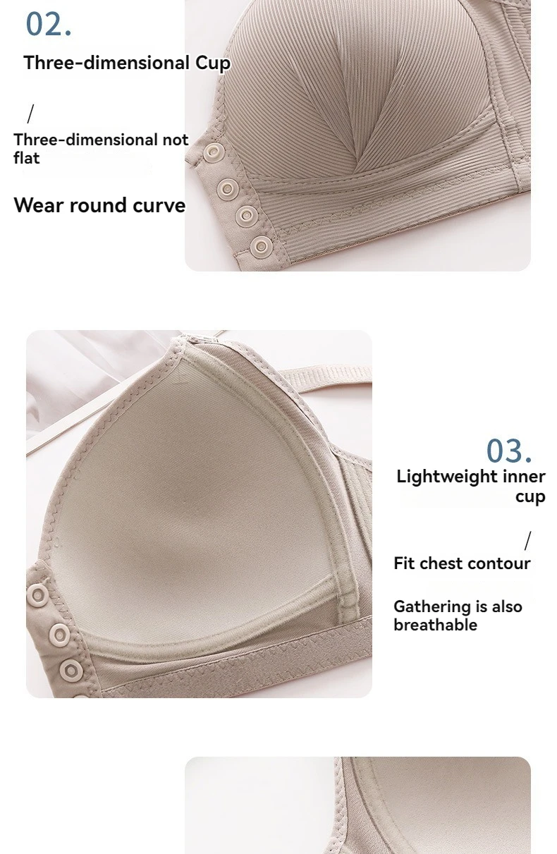 New Large Size Front Buckle Sexy Push up WOMEN'S Bra Adjustable Thin Cup Breathable Comfortable Middle-aged Mom Ladies Underwear New Large Size Front Buckle Sexy Push up WOMEN'S Bra Adjustable Thin Cup Breathable Comfortable Middle-aged Mom Ladies Underwear