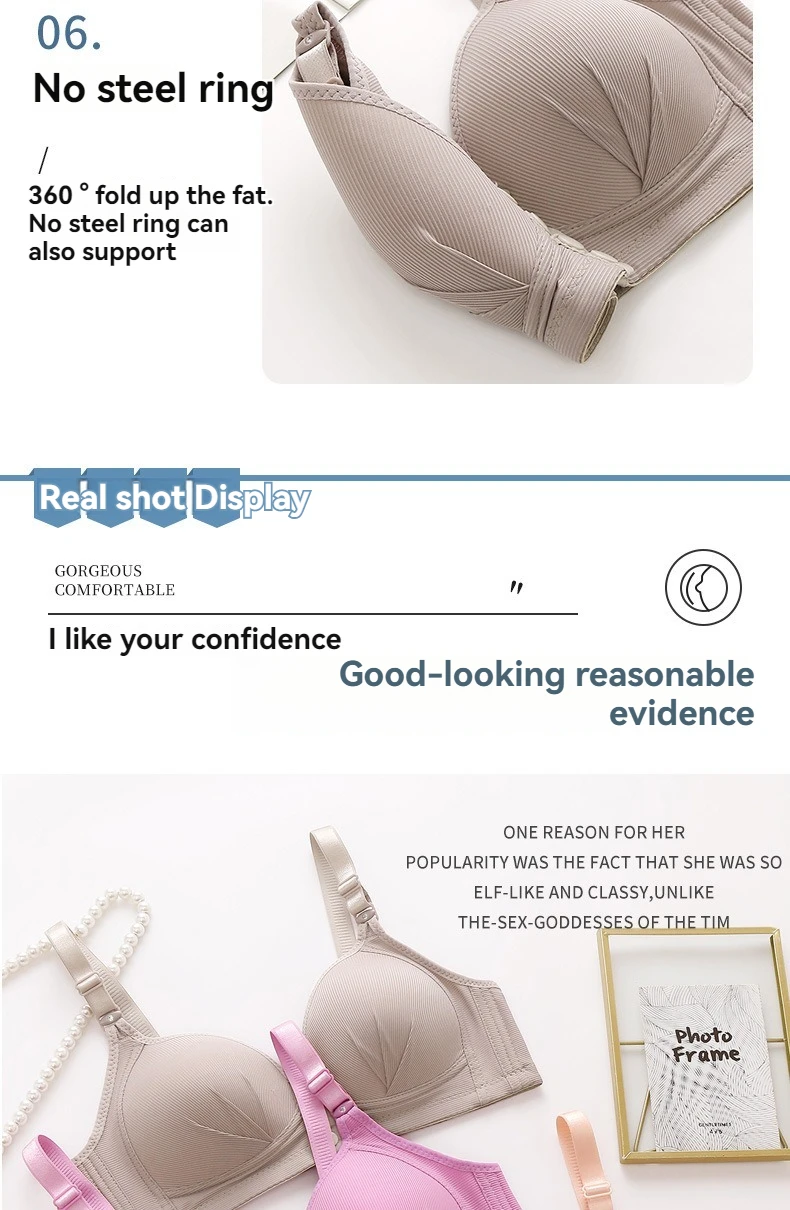 New Large Size Front Buckle Sexy Push up WOMEN'S Bra Adjustable Thin Cup Breathable Comfortable Middle-aged Mom Ladies Underwear New Large Size Front Buckle Sexy Push up WOMEN'S Bra Adjustable Thin Cup Breathable Comfortable Middle-aged Mom Ladies Underwear
