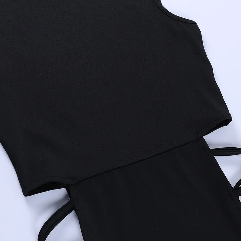 Black Sleeveless Bandage Sexy Dress for Women