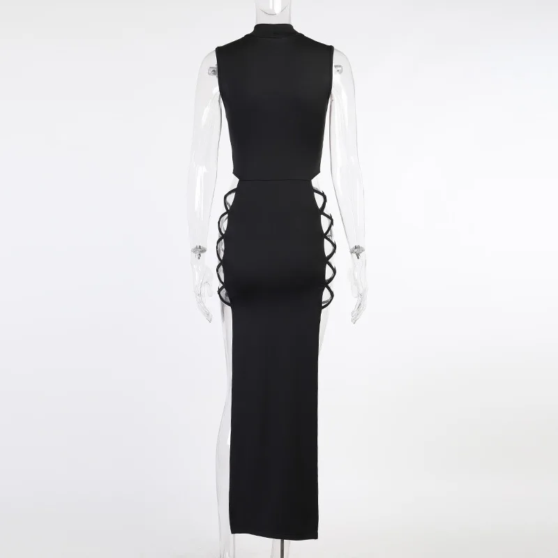 Black Sleeveless Bandage Sexy Dress for Women