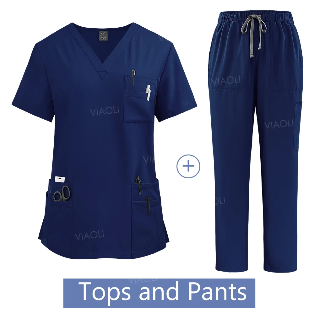 Medical Uniform Hospital Working Scrubs Set