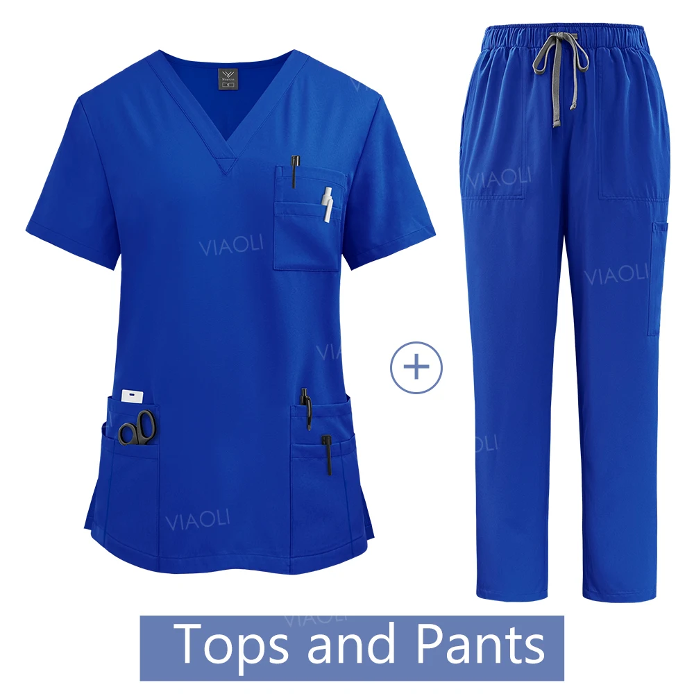 Medical Uniform Hospital Working Scrubs Set