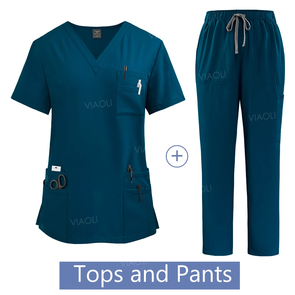 Medical Uniform Hospital Working Scrubs Set