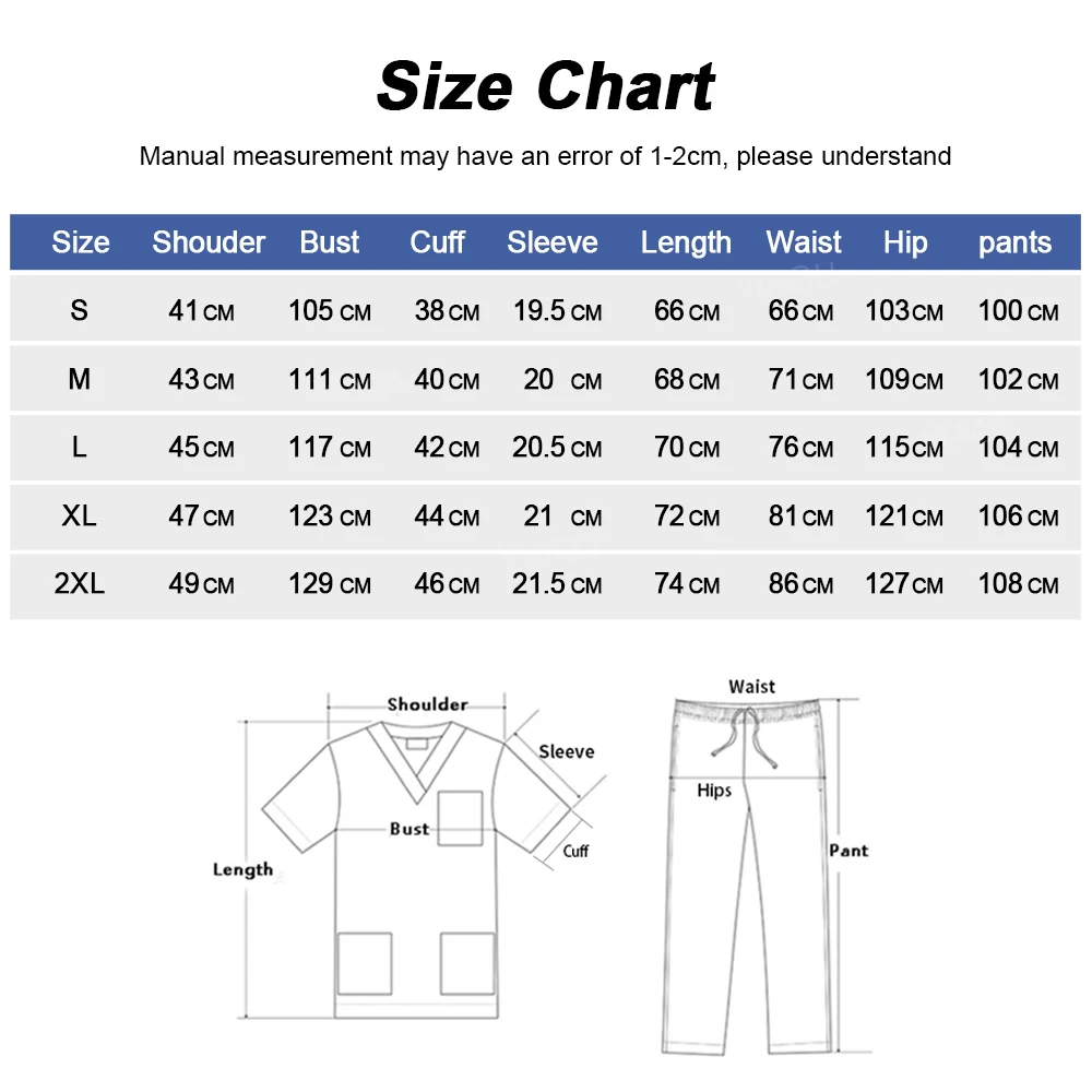 Medical Uniform Hospital Working Scrubs Set