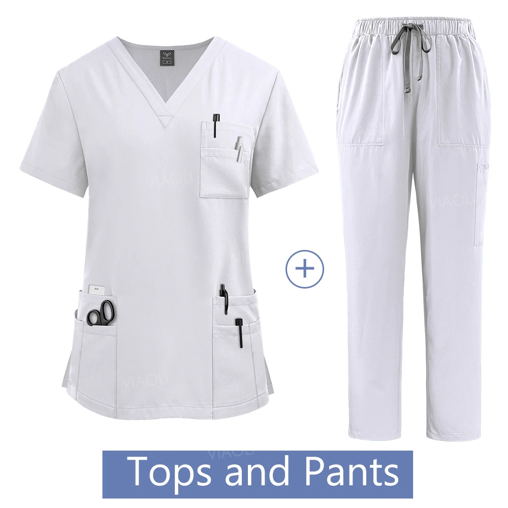 Medical Uniform Hospital Working Scrubs Set