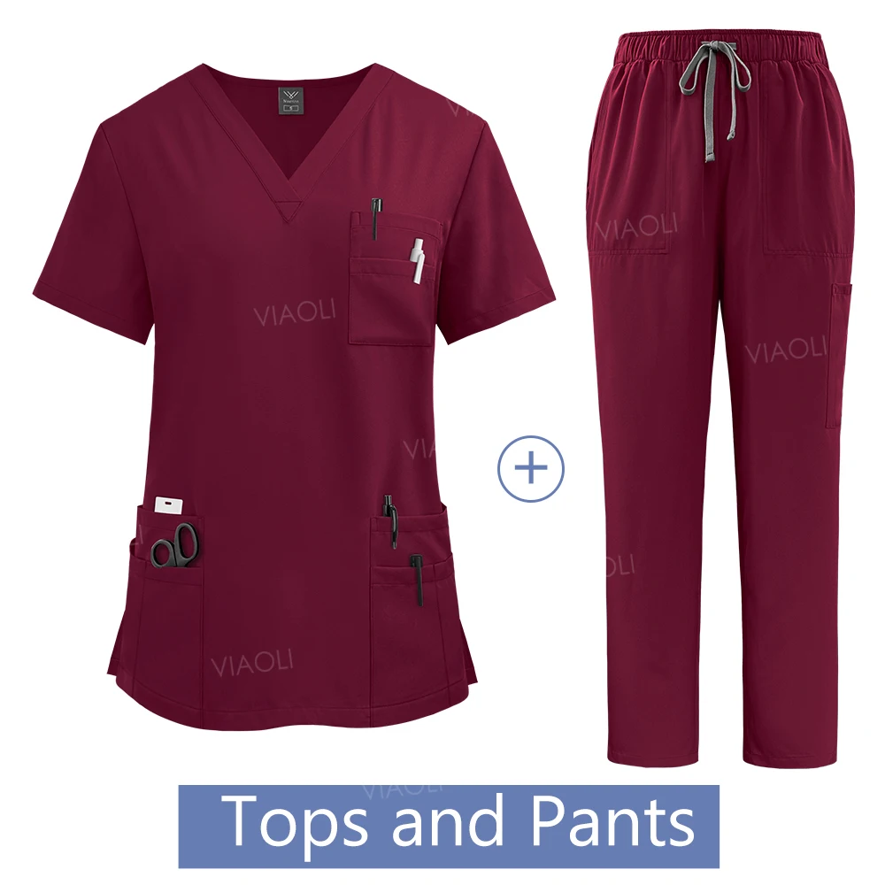 Medical Uniform Hospital Working Scrubs Set