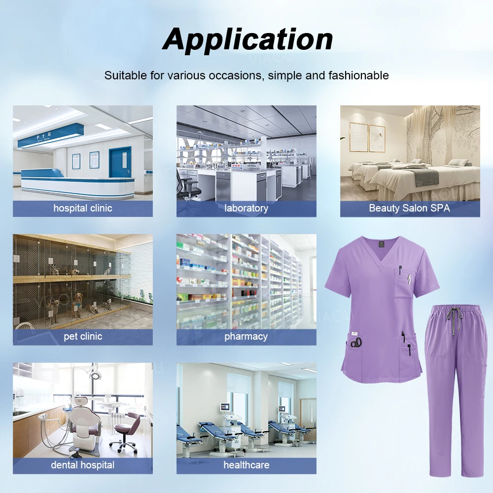 Medical Uniform Hospital Working Scrubs Set