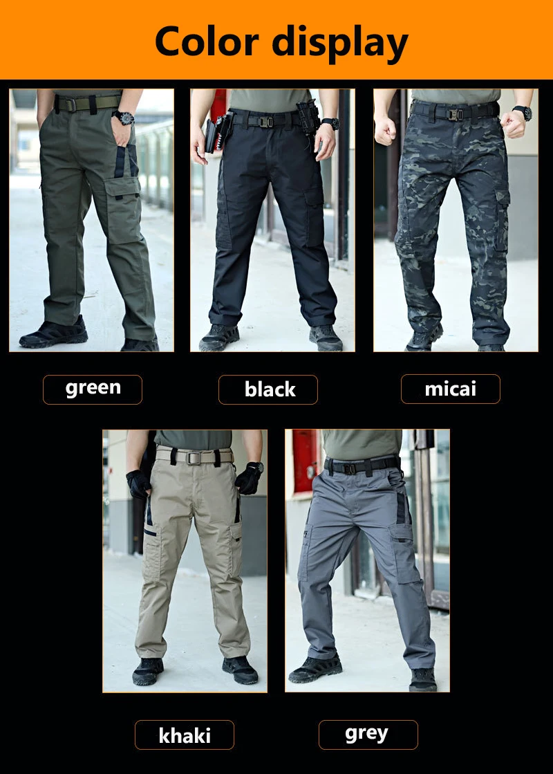 Tactical Work Pants Men Outdoor Cargo Trousers Multi-pocket