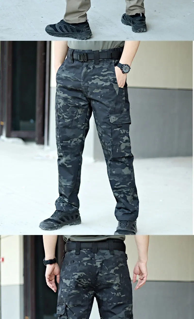 Tactical Work Pants Men Outdoor Cargo Trousers Multi-pocket