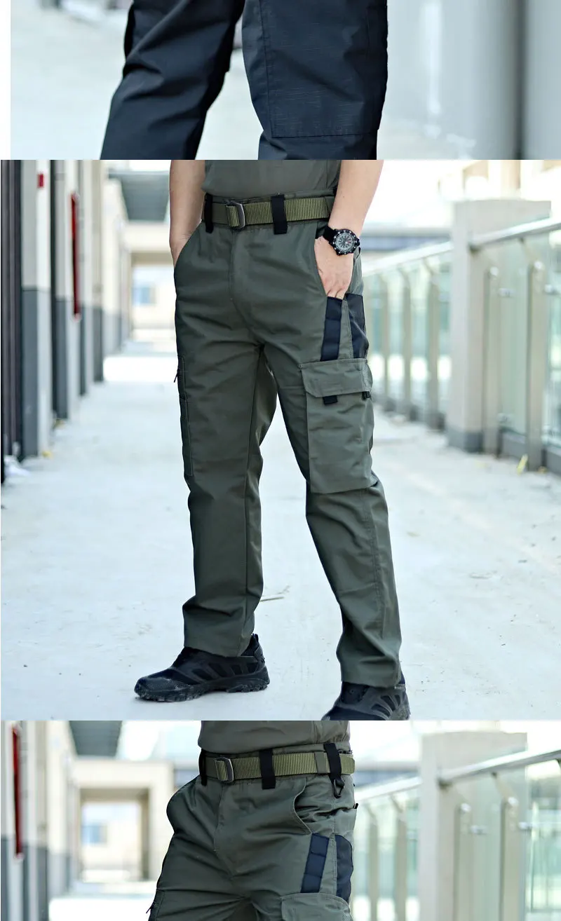 Tactical Work Pants Men Outdoor Cargo Trousers Multi-pocket
