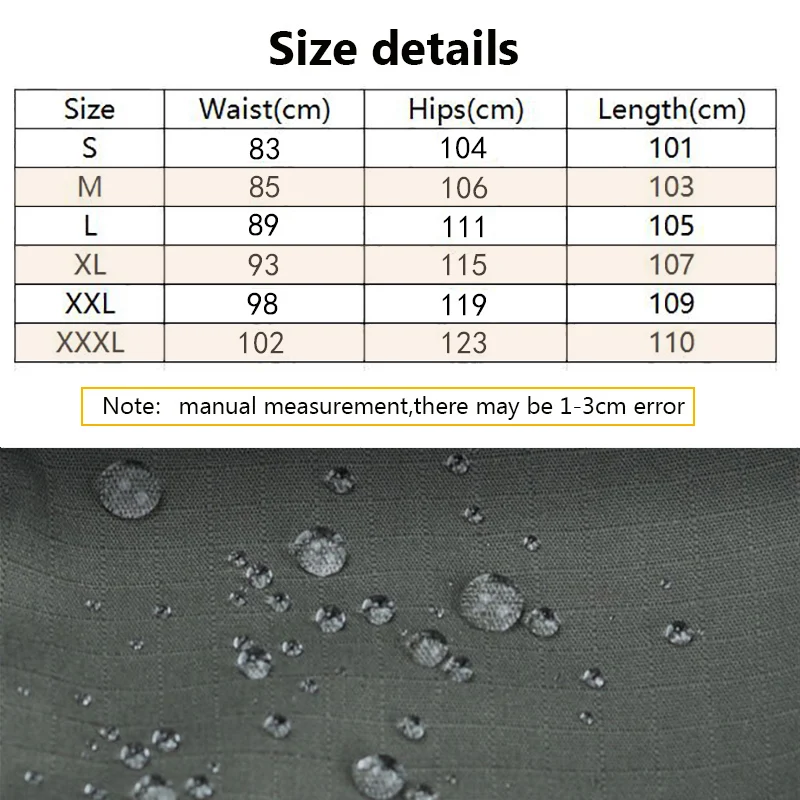 Tactical Work Pants Men Outdoor Cargo Trousers Multi-pocket