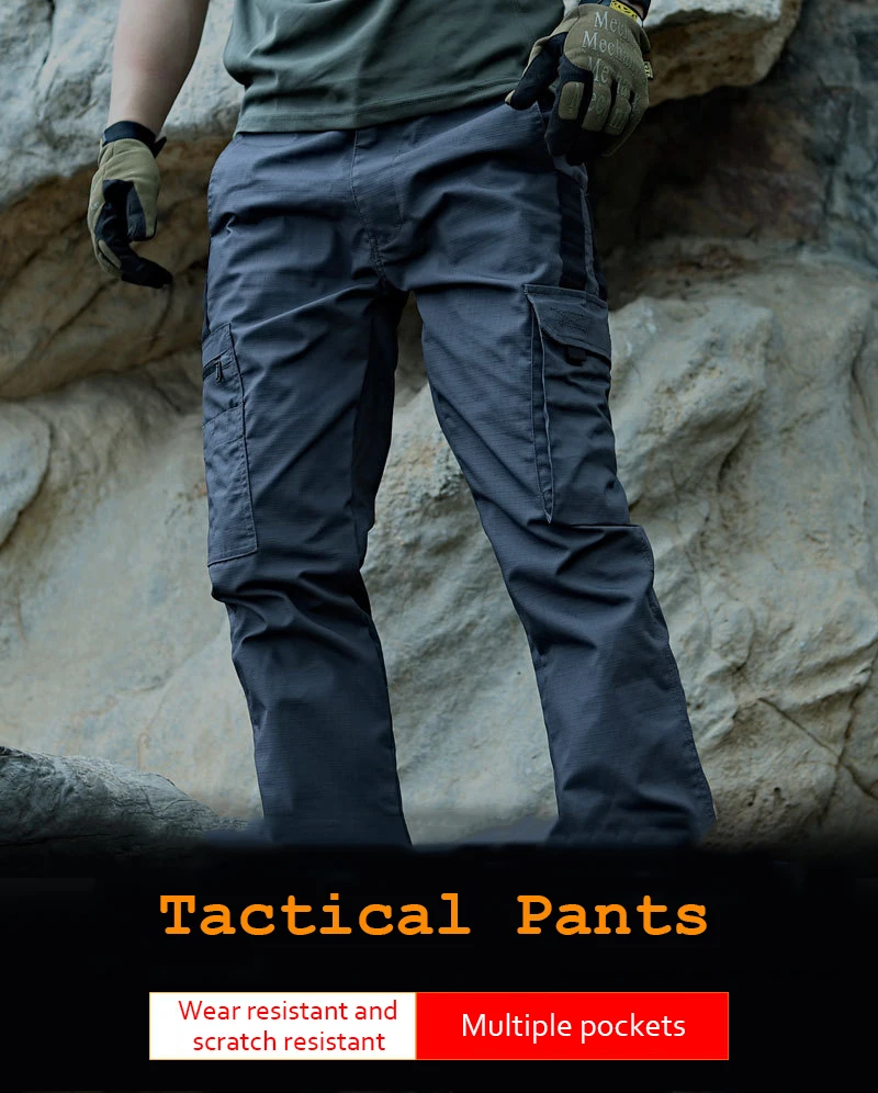 Tactical Work Pants Men Outdoor Cargo Trousers Multi-pocket