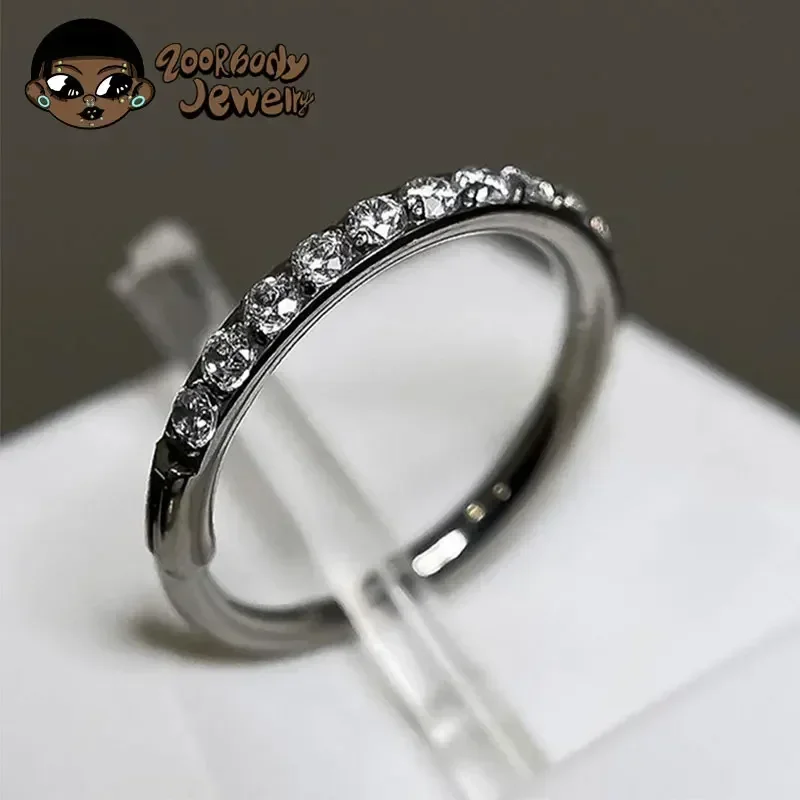 1pcs G23 Titanium Nose Ring 16G 18G 20G Hinged Septum Clicker Segment Ear Tragus Cartilage Helix Daith Lip Body Piercing Jewelry - Image 5